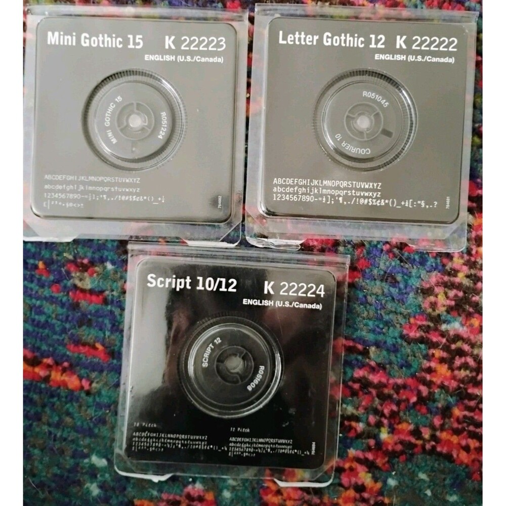 Set of 3 Vintage Smith Corona K Series Typewriter Printwheels K 22222 K 22223 4